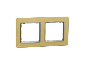 SEDNA DESIGN & ELEMENTS Ramka 2 podwójna szczotkowane złoto SDD371802 SCHNEIDER ELECTRIC