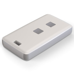 Teko - seria REMO-TEK (13122.30) - obudowa do pilota w kolorze białym z jasnoszarymi bokami (71,5 x 39,3 x 11,5 mm)