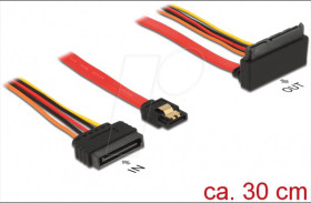 85515 SATA 7 pin + SATA 15 pin power plug &gt; SATA 22 pin 30 cm