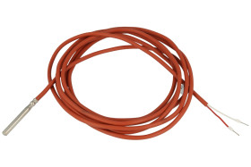 Czujnik; temperatury; 1-FS-PT100-3K; z obudową; rezystancyjny; cylindryczny metalowy; PT100; z przewodem 3mb; fi 6x50mm; 100Ohm;