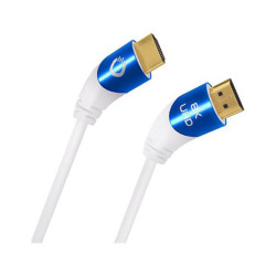 Oehlbach D1C42535 HDMI Cable White 1m UHD 8K Triple Shielding