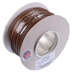 Brown 1mm Cable 14/0.30mm 50M Reel