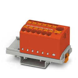 Blok rozdzielczy PTFIX 6/12X2,5-NS35 RD, czerwone złącze przemysłowe - 12 punktów przyłączeniowych o przekroju 2,5mm2 /8szt./