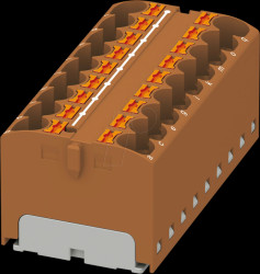 3273844 PTFIX distributor block, 18x4, brown
