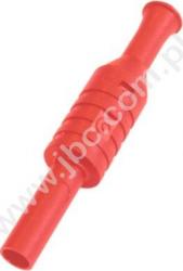 1063-RT Gniazdo na przewód, 4mm, bezpieczne (tuleja stała), 1kV=/~, kat.III, 24A, czerwone, ELECTRO-PJP, 1063RT,1063-R