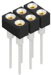 Socket header, 6 pole, pitch 2.54 mm, straight, MK2316Z