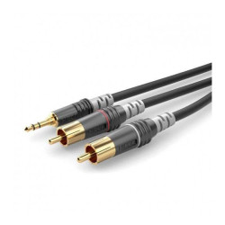 Sommer Cable HBA-3SC2-0600 Audio Cable Black 2x RCA phono to 3.5mm Jack 6m