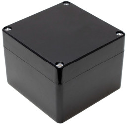 Polyester enclosure, (L x W x H) 120 x 121 x 91 mm, black (RAL 9005), IP66, 1590ZGRP121BK