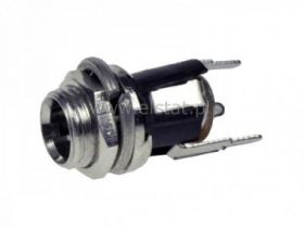 Gniazdo DC 2,1 / 5,5 montaż do obud. metal druk