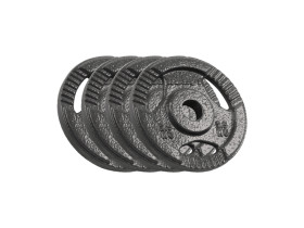 Zestaw obciążeń żeliwnych 4x2.5kg, otwór...