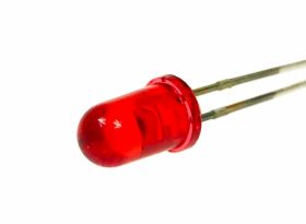 Dioda LED 5mm czerwona dyfuzyjna