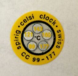 CC-099/177 CelsiClock-znacznik temperatury, samoprzylepna etykieta termoczuła, 99°C - 177°C, 5 temperatur, opakowanie 10 etykiet