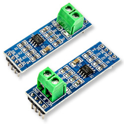 Konwerter z UART TTL na RS485 na scalaku MAX485 zasilany 5V z terminali