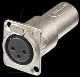 NA3FDM Adapter XLR socket/plug, 3-pin