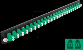 43358 19" Splice Box Front Panel, 24 port, LC Duplex, green