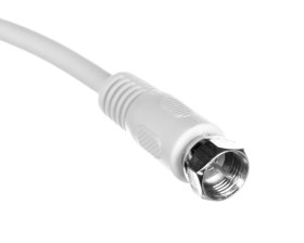 Przewód antenowy satelitarny F 5m biały 50739