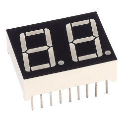 Two-Digit Seven-Segment Common Cathode Display - Red