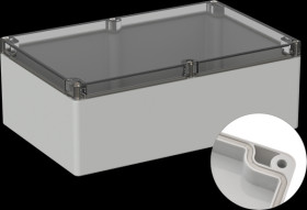 Industrial housing, 240.3 x 160.3 x 90 mm, IP65, light gray