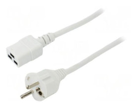 SN25-3/15/3WH Kabel: 3x1,5mm2, CEE 7/7 (E/F) wtyk,IEC C19 żeński, 3m, 16A