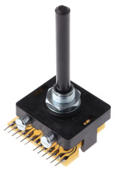 Przełącznik obrotowy, 3PST, 500 mA przy 250 V, 250 V dc, 250V ac, 3-położeniowy, Lorlin