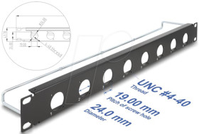 67059 19? D-type patch panel 8 port 1 U black
