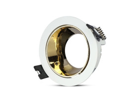 VT-872 Oczko halogenowe Spot trzonek: GU10 okrągła biały złoty 3154 V-TAC