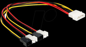 83343 4-pin Molex plug &gt; 4 x 2-pin fan