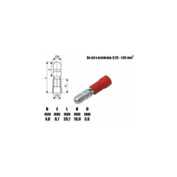 Konektor okr.męski izol. KMOR-4 wtyk