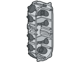Puszka elektroinstalacyjna, seria: Ecobatibox, l. ścieżek: 3, materiał: Plastik