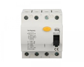Wyłącznik różnicowoprądowy 4P 40A 0,03A typ AC KRD6-4/40/30 VDE 23184