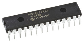 Mikrokontroler Microchip PIC18F SPDIP 28-pinowy Otwór przezierny PIC 64 kB 8bit CAN: 64MHz RAM:1,024 kB, 3,896 kB