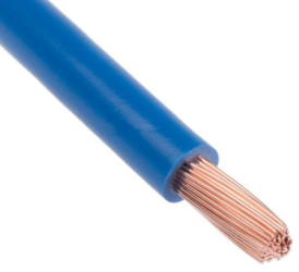 Jednożyłowy kabel sterowniczy CSA 10 mm², Maximum of +70 C 600 V Niebieski, RS PRO