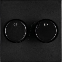 20.300.416 Central plate, dimmer button Duo V1/J1, matt black