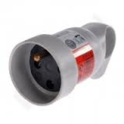 HELMO Gniazdo przenośne z uchwytem 2P+Z 16A szare 50106