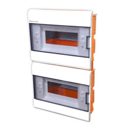 Rozdzielnica podtynkowa 2x8 IP40 dymna SRp-2x8 (N+PE) 2.6