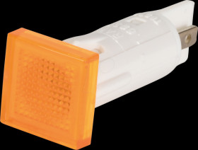 1.69.507.125/1402 Indicator, 28 V, bulb, 10 mm, square, yellow