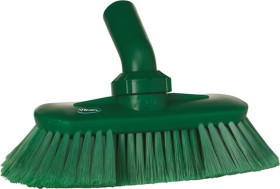 Szczotka do szorowania, dł. włosia: 44mm, Miękki, Zielony, Poliester, Polipropylen, Stal nierdzewna, zastosowanie: