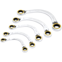 Draper Expert 03941 HI-TORQ&#xAE; 2-Ring R. Half Moon Spanner Set 5 Pc