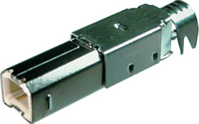 USB-A plug, 4 pole, USB 2.0, solder connection, A-USBP-B-N