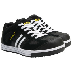 Stanley STA20051-110 Cody Black/White Stripe Safety Trainers UK 11 EUR 45