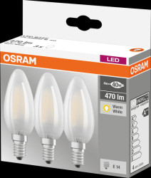 4058075819375 LED bulb BASE E14, 4 W, 470 lm, 2700 K, filament, 3 pcs.