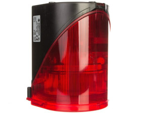 Syrena wielotonowa z sygnalizacją błyskową LED podwójną czerwoną 230V AC 444.100.68