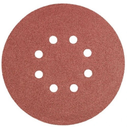 Krążki ścierne 150 mm, K100, 5 szt., z 8 otworami /5kpl./