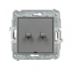 MINI Łącznik pojedynczy ze schodowym (osobne zasilanie) w stylu amerykańskim szary mat 27MWPUS-10.2