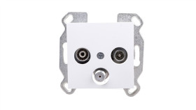 Lumina Gniazdo Antenowe Rtv-Sat Standard Białe Wl3110