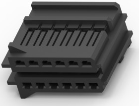 Plug, 12 pole, straight, 2 rows, black, 1745013-1