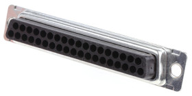 Złącze D-Sub 37-pinowe Żeński Montaż na kablu Złoto na niklu