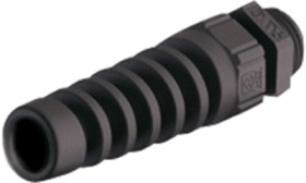 Cable gland, with bend protection, PG9, 19 mm, Clamping range 3.5 to 8 mm, IP68, black, 3240
