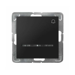 Przycisk dzwonek podświetlany ŁP-6YS/m/33 czarny metalik IMPRESJA Ospel