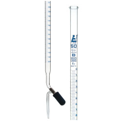 LabGlass Burettes PTFE Rotaflow Stopcock 50ml Class B Blue Graduation